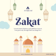 Zakat Square Poster template