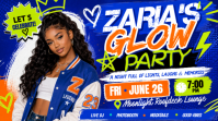 Zaria Glow Party Invitation Flyer Miniatura de YouTube template