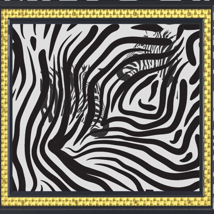 Frame Zebra Cd R Plantilla de Zebra artwork on frame | PosterMyWall
