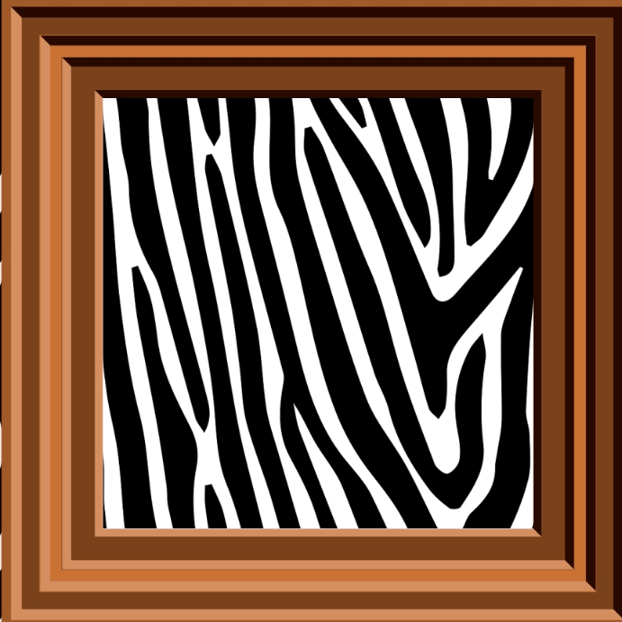 Zebra Triangle Zebra artwork on frame Template | PosterMyWall