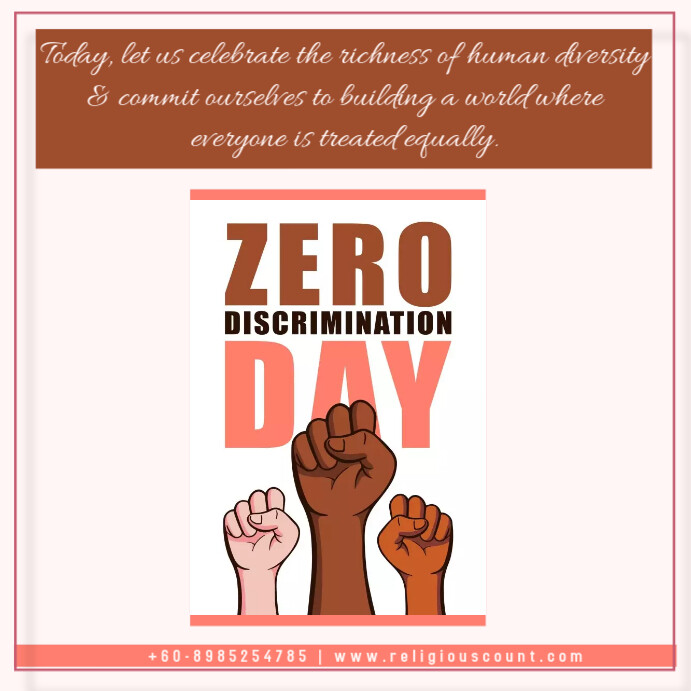 Zero Discrimination Day Instagram Post template