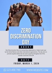 Zero Discrimination Day A6 template