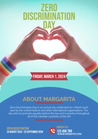 Zero Discrimination Day Flyer A1 template