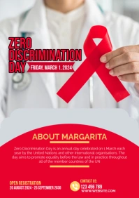 Zero Discrimination Day Flyer A3 template