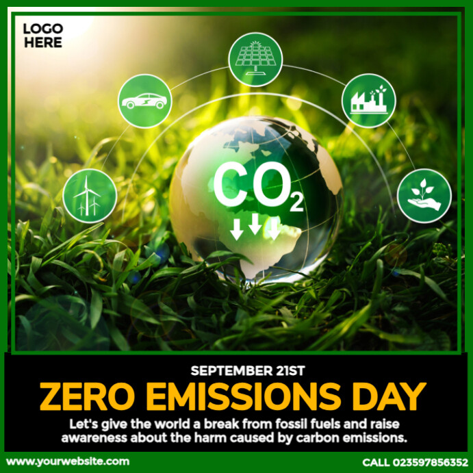 Zero Emissions Day Instagram Post template