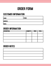 350 order form template customizable design templates postermywall