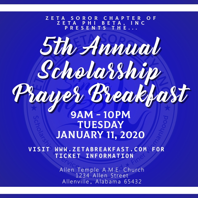 Zeta Prayer Breakfast Instagram Post template