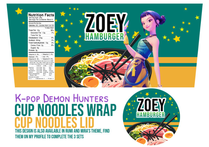 Zoey Cupnoodles A4 template