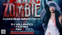 Zombie Awareness Month Party Encabezado de blog template