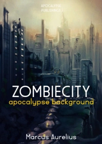 zombie city apocalypse book cover A4 template