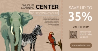 zoo or wildlife center voucher gift card temp Facebook Shared Image template