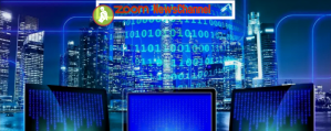 Azul zoom background/news channel/media/virtual Twitch-banner Template