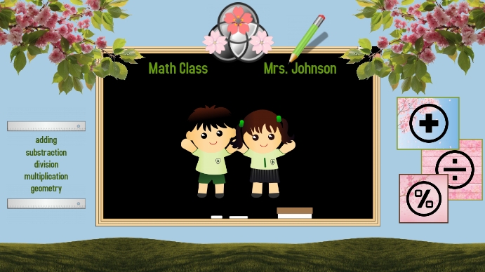 Modele Zoom Arriere Plan Ecole Virtuel Classe En Ligne Postermywall