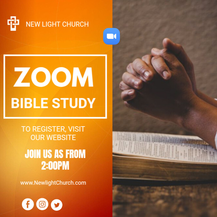Zoom Bible Study Template PosterMyWall