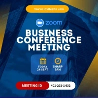 Zoom Business Conference meting invitation Instagram Post template