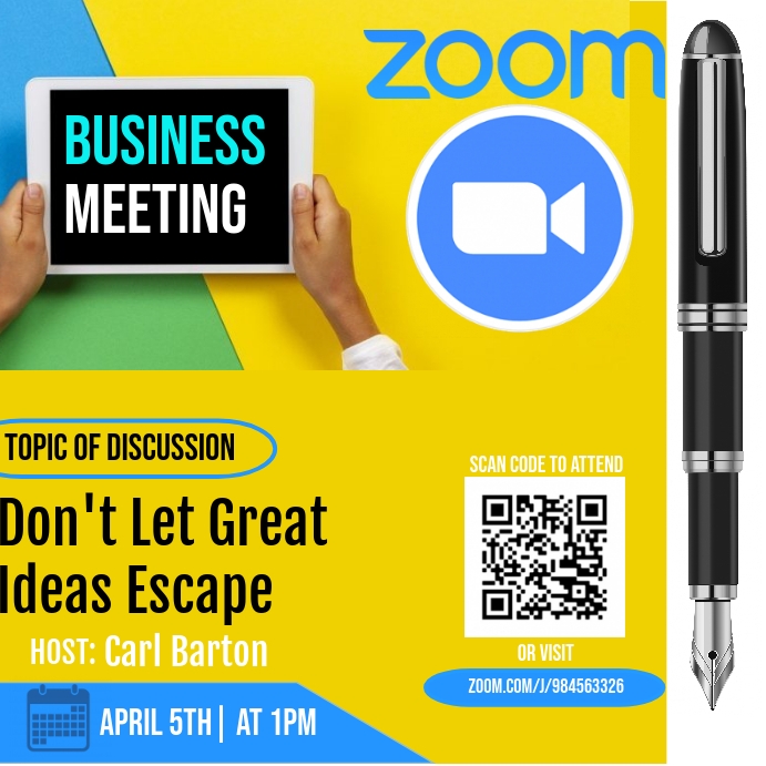 ZOOM BUSINESS MEETING Publicação no Instagram template