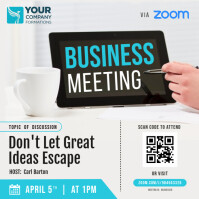 Zoom Business Meeting Instagram Image Template Postermywall