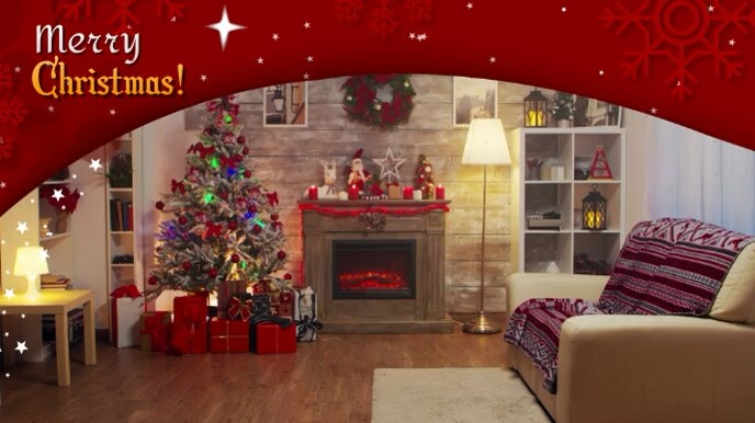 Zoom Christmas Video Virtual Background Templ Template | PosterMyWall