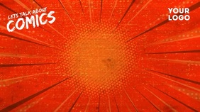 Zoom comics background งานนำเสนอ Presentation (16:9) template