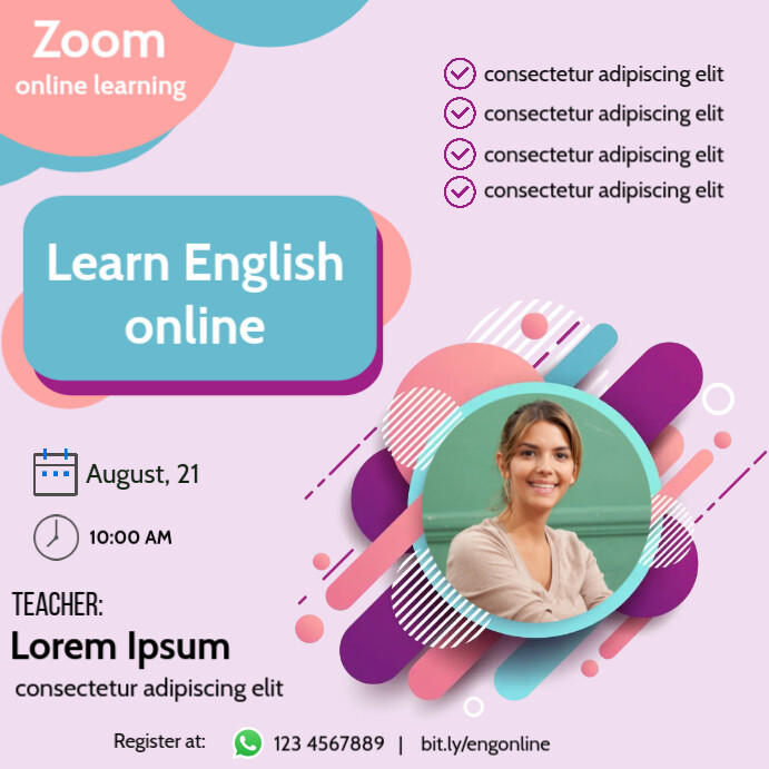 Zoom learning template Instagram 帖子