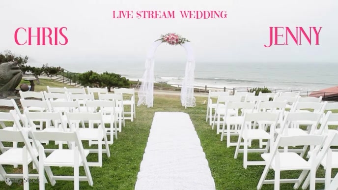 Zoom live wedding Presentation (16:9) template