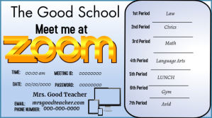 White School Schedule Digitalt display Template