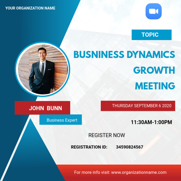 Zoom Meeting flyer Template PosterMyWall