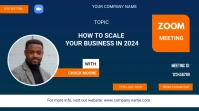 Zoom meeting flyer Twitch Profile Banner template