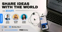 Zoom Meeting Invitation Facebook Shared Image template