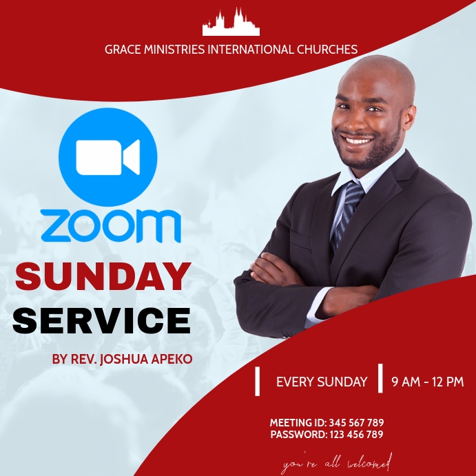 ZOOM ONLINE CHURCH FLYER Template PosterMyWall