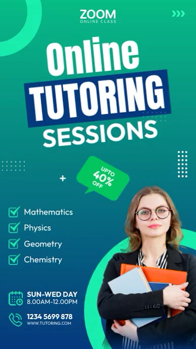 Zoom Online Classes Digital Display video Template | PosterMyWall