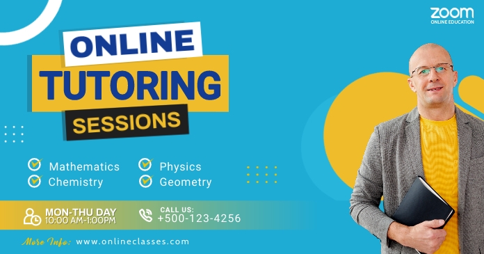 Zoom Online Classes Facebook Post Template | PosterMyWall