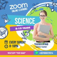 Zoom Online English Classes Social Media Post Template | PosterMyWall