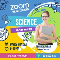 Zoom Online Classes Instagram Post Square (1:1) template