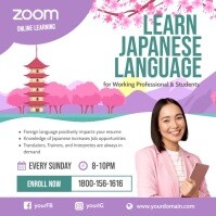 Zoom Online English Classes Social Media Post Template | PosterMyWall