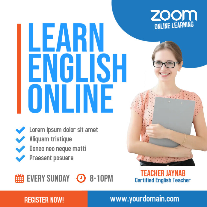 Zoom Online Classes Instagram Post Template | PosterMyWall