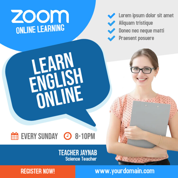 Zoom Online Classes Instagram Post Template Postermywall