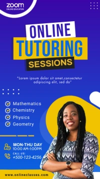 Zoom Online Classes Instagram Story Post Desi template