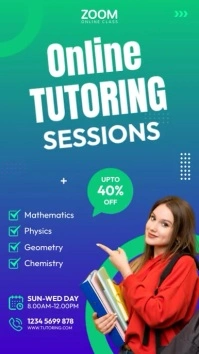 Zoom Online Classes Social Instagram Story template
