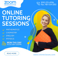 Zoom Online English Classes Social Media Post Template | PosterMyWall