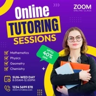 Zoom Online Classes Social square video template