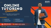 Zoom Online Classes Twitter Post Banner template