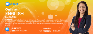 橙色 Online Language Tutoring Facebook-coverfoto Template