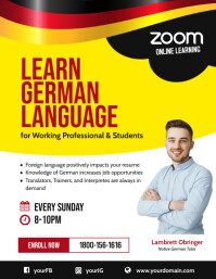 Learn German Language Flyer Poster Template | PosterMyWall