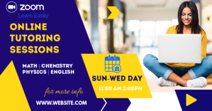 Azul Online Tutoring Sessions Facebook-Anzeige Template