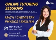 Zoom Online Tutoring flyers A4 template