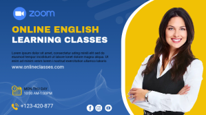 Azul Online English Learning Classes Twitter Post Template