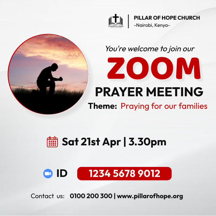 Copy of Zoom prayer meeting PosterMyWall