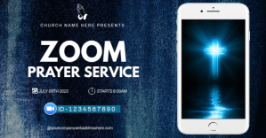 zoom prayer meeting Anuncio de Facebook template