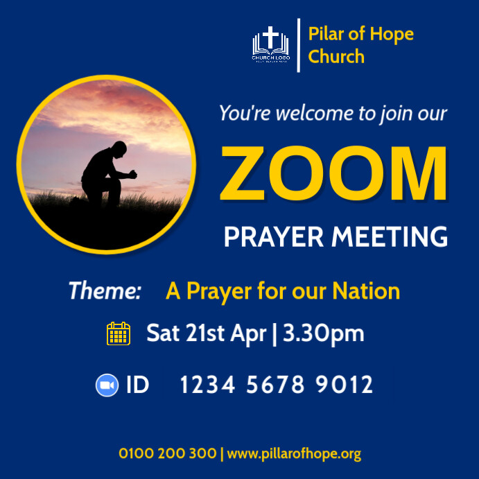 Copy of Zoom prayer meeting PosterMyWall